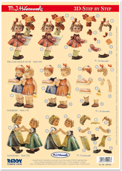 Hummel 3D Stanzbogen Alles Gute wünsch ich Dir, Gratulanten, Sommertanz