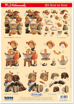 Hummel 3D Stanzbogen Das Nesthäkchen,Puppenbad,Hörst Du zu