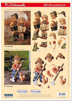 Hummel 3D Stanzbogen Das ängstliche Schwesterlein,ich helf dem Opa
