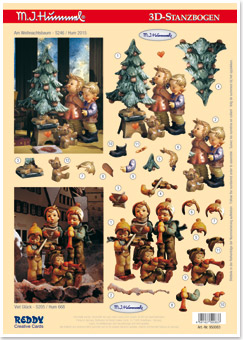 Hummel 3D Stanzbogen Am Weihnachtsbaum,viel Glück
