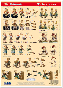 Hummel 3D Stanzbogen Sommertanz,Übungsstunde,Flötenspiel,Geigenspiel