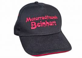 Basecap -Motorradfreunde Beinhart- schwarz - Bild vergrern 