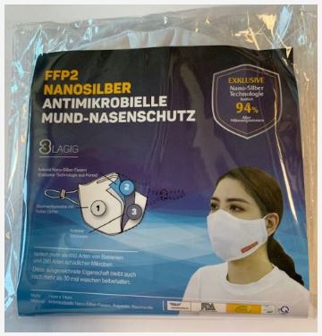 2er Pack Mund-Nase-Schutzmasken FFP2 (waschbar)