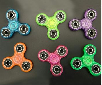 Finger Spinner, Glitter Farben, 7,6cm ABEC7 Kugellager