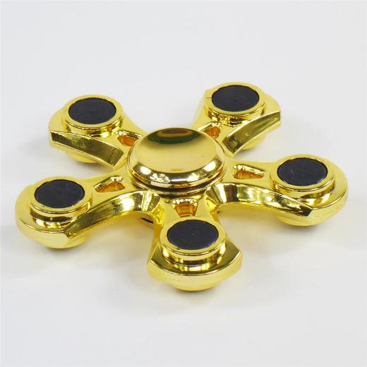 Spin-it, Finger SpinnerZ, 5-armig, gold, 7cm, in Klarsichtdose